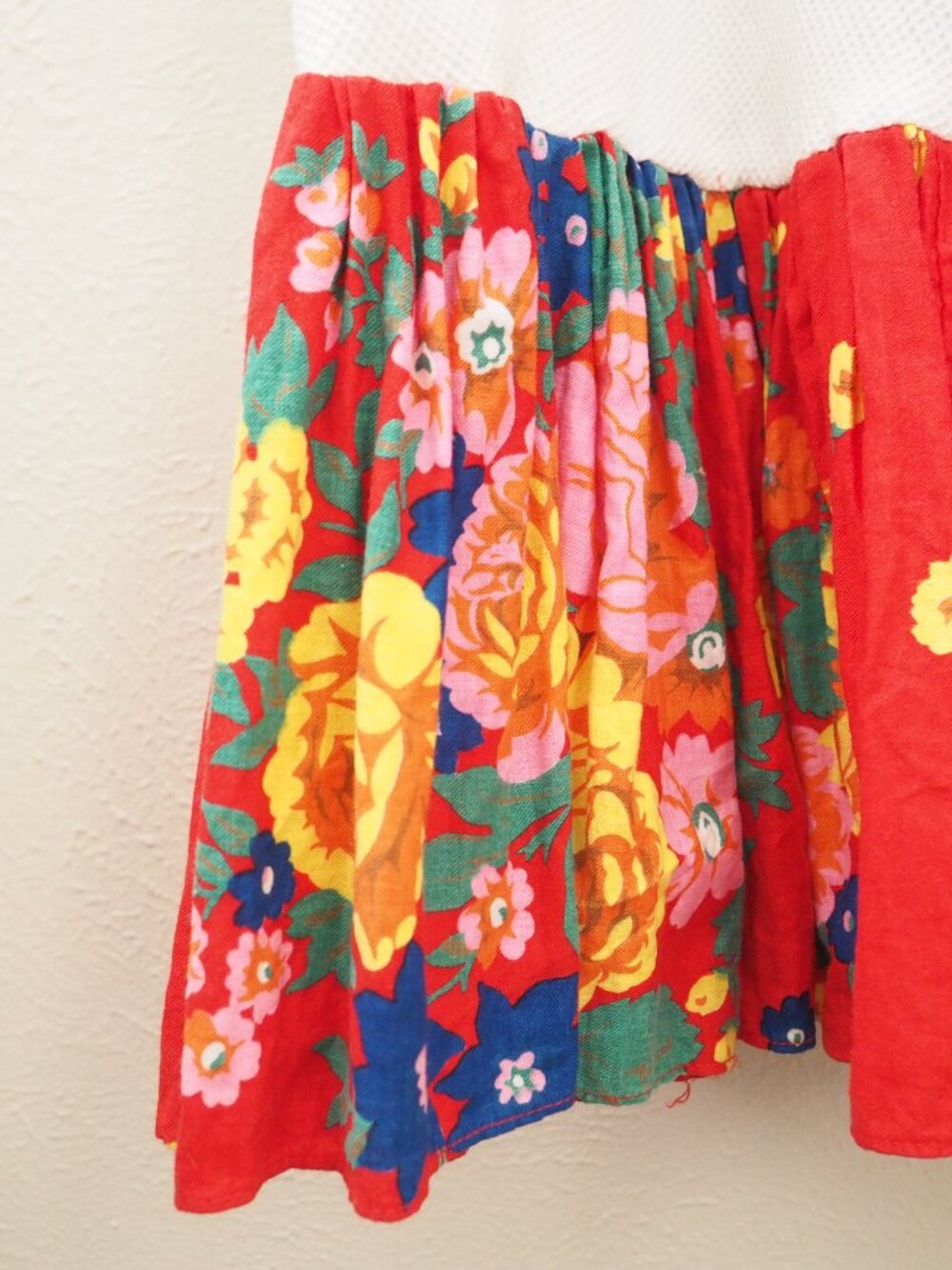 Vintage RARE Gunne Sax Floral Gingham Sleeveless Maxi Prairie Dress sz 11 - Picture 4 of 10